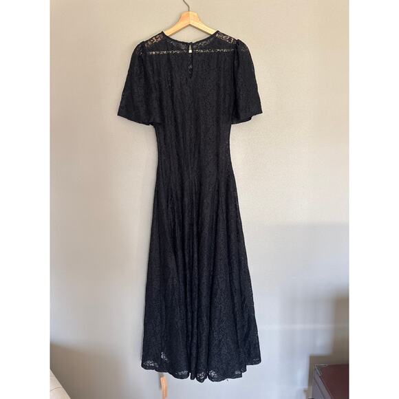 REFORMATION Waller Lace Black Knit Maxi Dress Size Small NWT - Picture 9 of 9